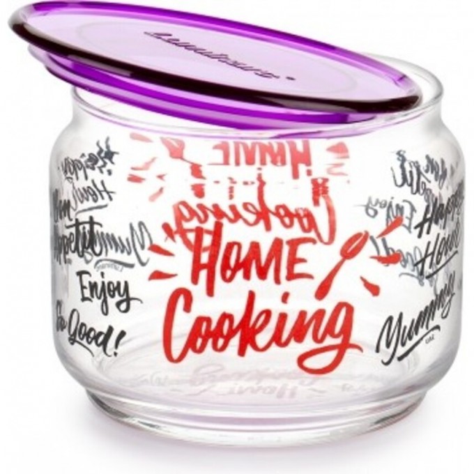 Банка для сыпучих продуктов LUMINARC HOME COOKING PLANO со стеклянной крышкой 0.5 л P7805
