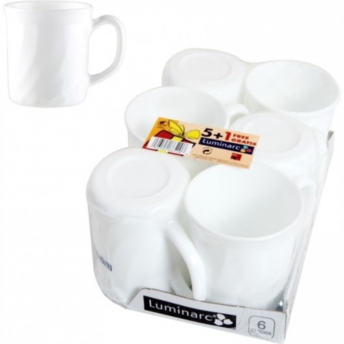 Кружки LUMINARC ТРИАНОН 5 + 1 290 мл 66520
