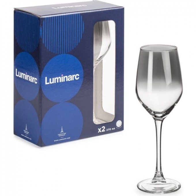 Набор бокалов для вина LUMINARC CELESTE (СЕРЕБРЯНАЯ ДЫМКА) 270 мл, 2 шт O0229