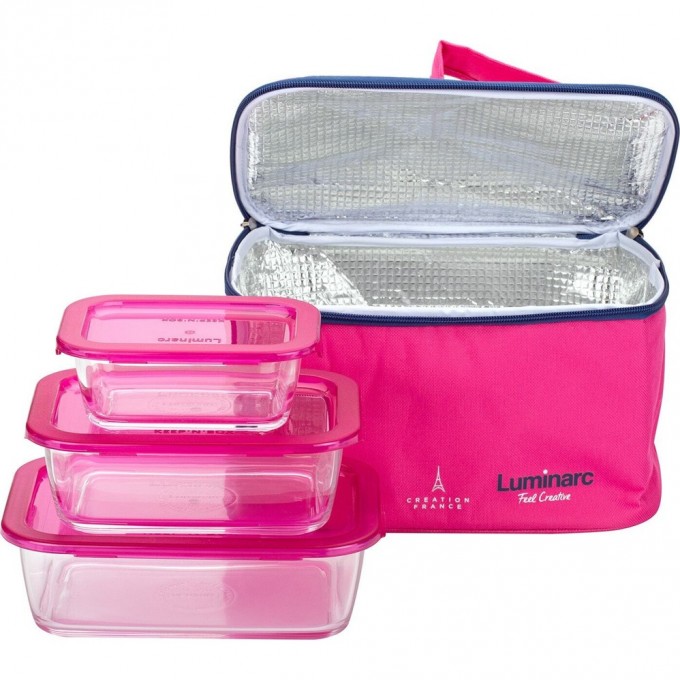 Набор контейнеров LUMINARC KEEP'N'BOX 3 предмета (380мл, 820мл, 1220мл) термосумка P6634