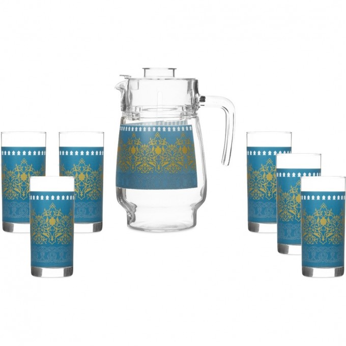 Набор питьевой LUMINARC BAGATELLE TURQUOISE 7 предметов Q8814