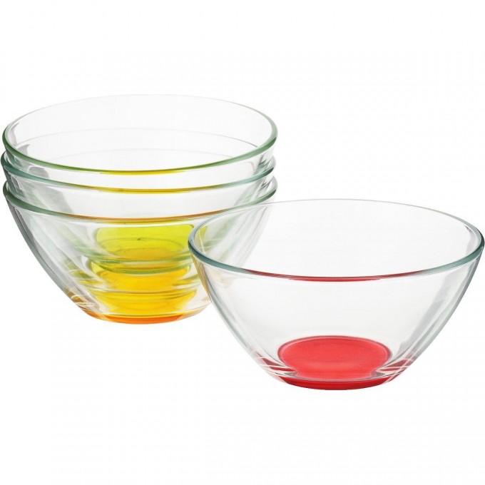 Набор салатников LUMINARC КОСМОС 12.5 см с цветным дном 4 шт N5442