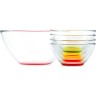 Набор салатников LUMINARC КОСМОС 5 шт (4х12.5 см+20 см) с цветным дном N5443