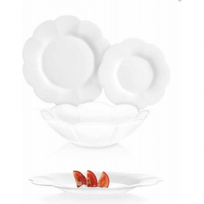 Набор столовый LUMINARC FLORE белый 19 предметов Q8106