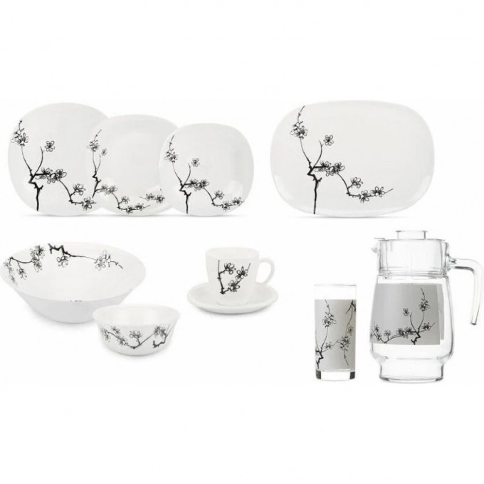 Набор столовый LUMINARC КАРИН МИНГ БЛЭК 46 предметов N8588