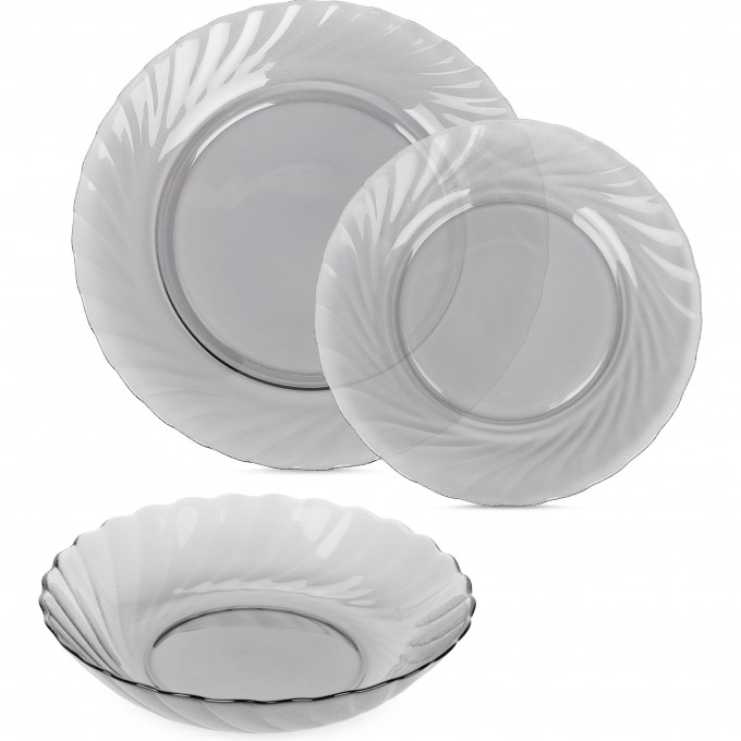 Набор столовый LUMINARC ОКЕАН ГРАФИТ 18 предметов A0008