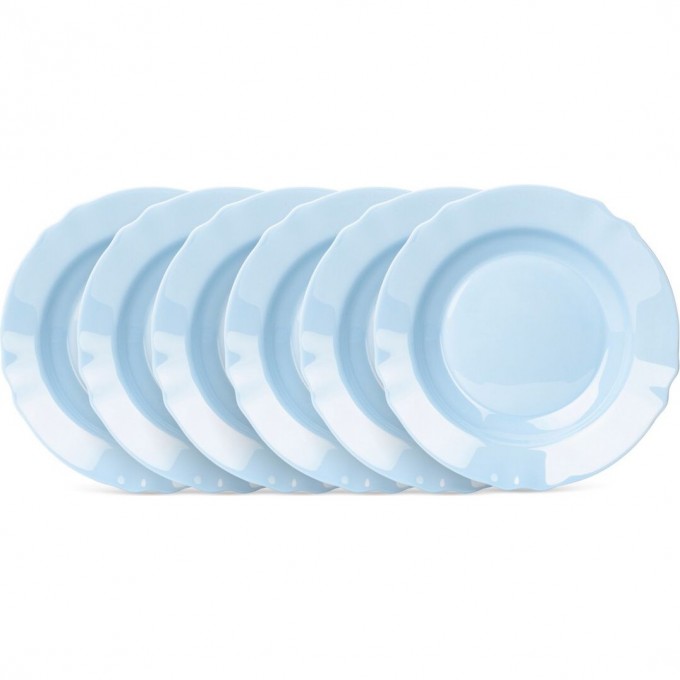 Набор тарелок суповых LUMINARC ЛУИ XV ЛАЙТ БЛЮ 22 см, 6 шт Q3697/6