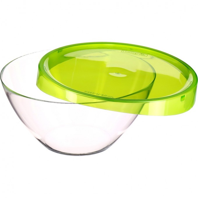 Салатник LUMINARC KEEP N BOWL 17 см с зеленой крышкой V6626