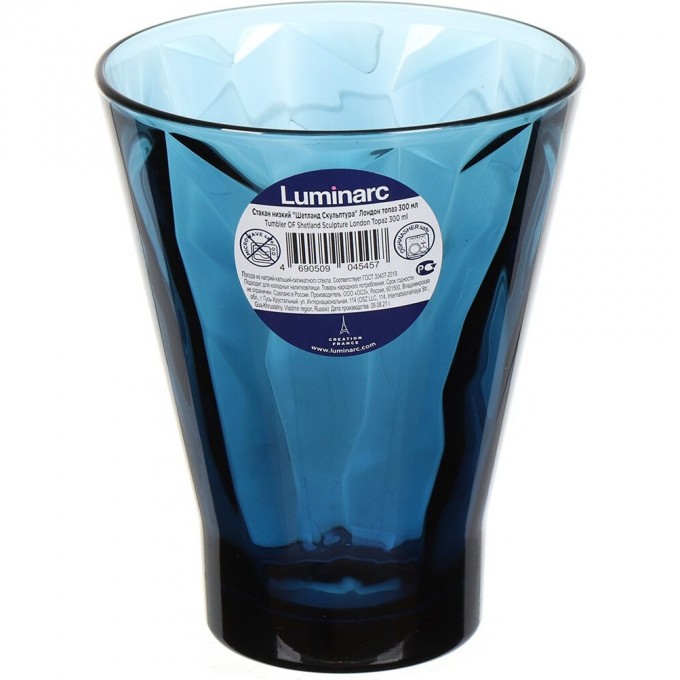 Стакан низкий LUMINARC ШЕТЛАНД СКУЛЬПТУРА ЛОНДОН ТОПАЗ 300 мл в шоу-боксе O0067
