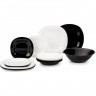 Столовый набор LUMINARC КАРИН МОДЕРН черно-белый 19 предметов N1491