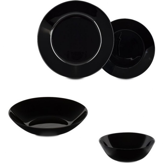 Столовый набор LUMINARC ЛИЛИ ЧЕРНЫЙ 16 предметов V0467