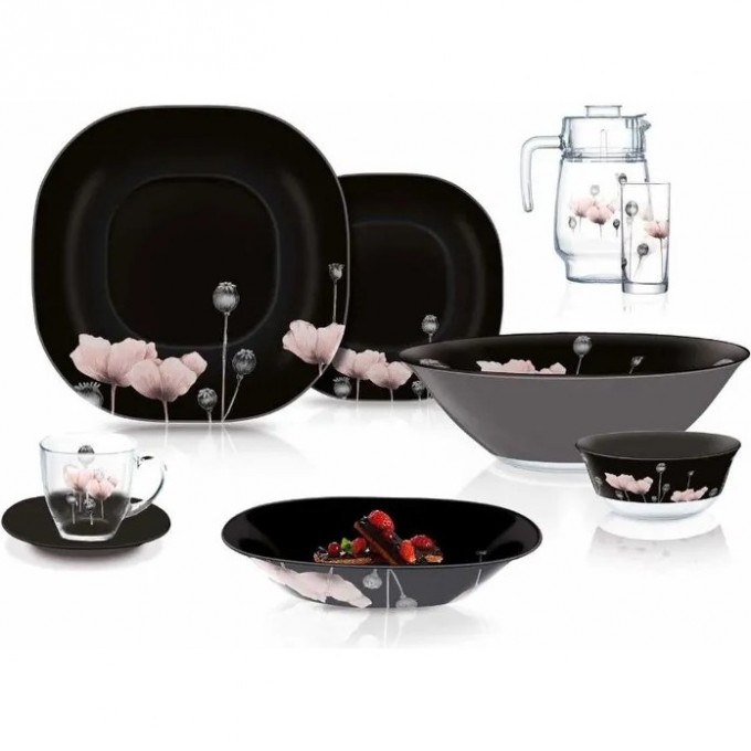 Столовый сервиз LUMINARC CARINA ANGELIQUE ROSE (КАРИНА АНЖЕЛИКА РОЗ) 44 предмета V2711